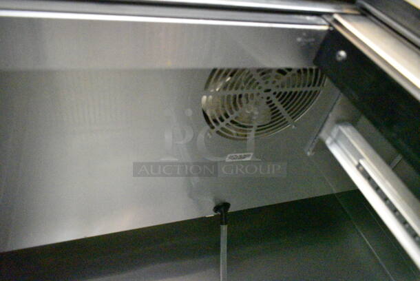 2017 True T-35 Stainless Steel Commercial 2 Door Reach In Cooler w/ Poly Coated Racks on Commercial Casters. 115 Volts, 1 Phase. Tested and Working! - Image 7 of 8