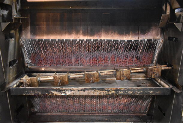 Rotisol 1350.8 Stainless Steel Commercial Floor Style Natural Gas Powered Rotisserie Oven on Commercial Casters.  - Image 4 of 8