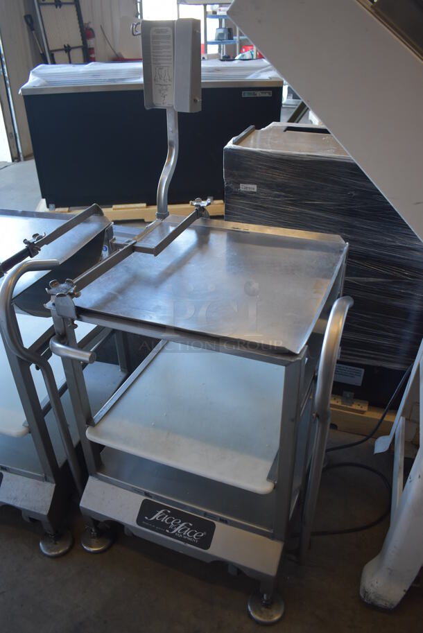 Face to Face Stainless Steel Commercial Floor Style Portable Meat Slicer Cutting Station on Commercial Casters. 24x27x54 - Image 4 of 8