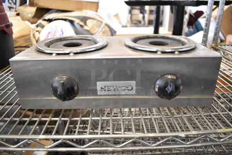 Newco H2HW Stainless Steel Commercial Countertop 2 Burner Coffee Pot Warmer. 120 Volts, 1 Phase. Tested and Working!
