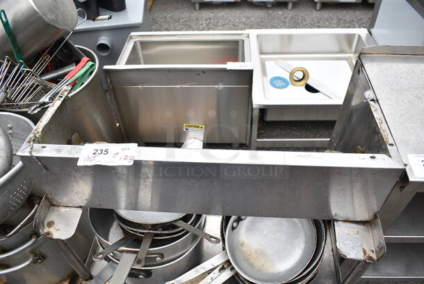 Stainless Steel 2 Tier Over Shelf w/ Contents Including Metal Skillets and Sauce Pans - Image 2 of 7