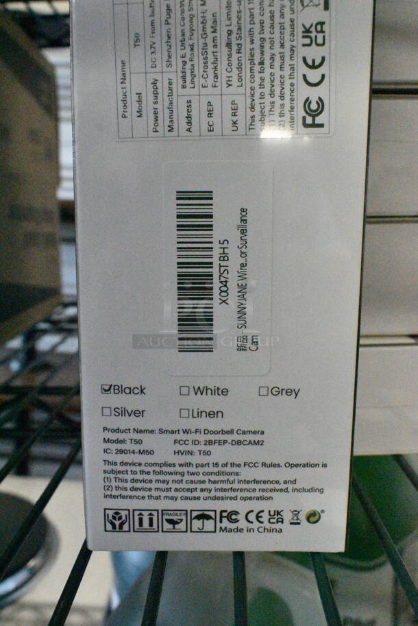 10 BRAND NEW SCRATCH AND DENT! Sunnyjane X0047STBHS Smart Wi-Fi Doorbell Camera. 10 Times Your Bid!  - Image 3 of 3