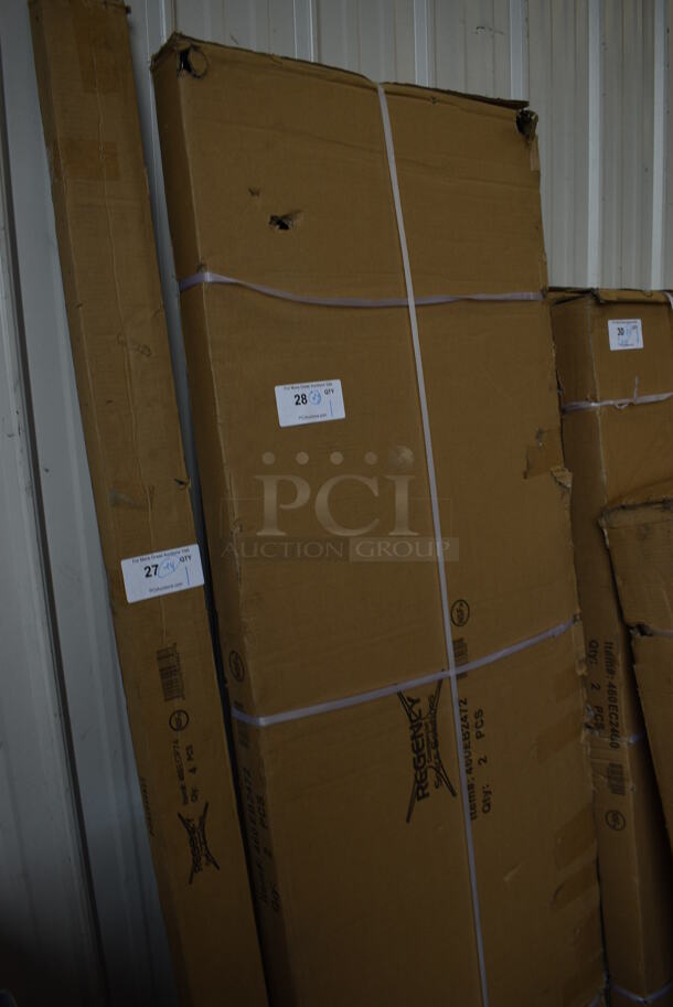 ALL ONE MONEY! Lot of 2 BRAND NEW IN BOX! Regency Black Finish Wire Shelves. 72x24x1.5 - Image 3 of 3
