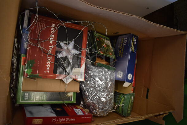ALL ONE MONEY! Lot of Various Items Including Tree Bases and Lights in Poly Bin - Image 8 of 10
