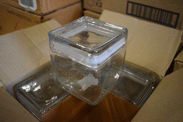 4 BRAND NEW IN BOX! Glass Containers. 4.25x4.25x5. 4 Times Your Bid! - Image 2 of 2