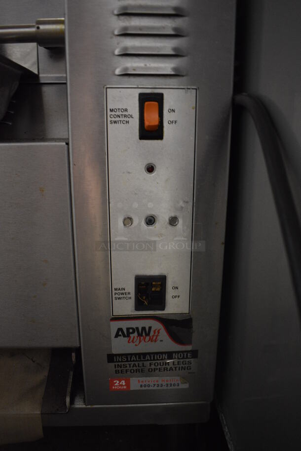 APW Wyott Model M-83 Stainless Steel Commercial Countertop Vertical Toaster Oven w/ Butterer. 120 Volts, 1 Phase. 25x14x20. Cannot Test Due To Missing Power Switch - Image 2 of 6