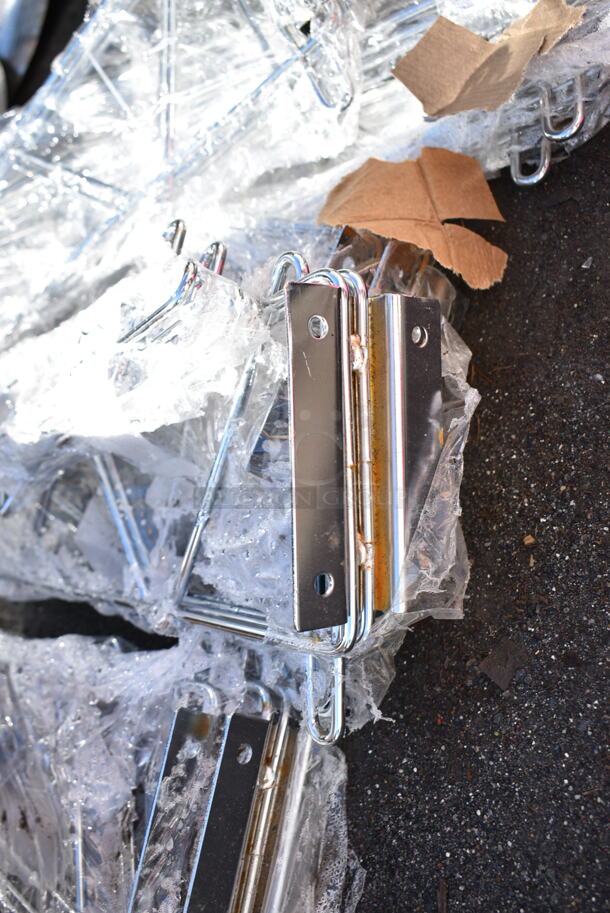 BRAND NEW SCRATCH AND DENT! Lot of 7 Chrome Finish Brackets - Image 4 of 4