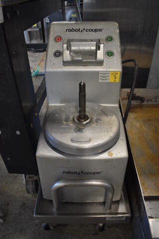 Robot Coupe R 10 Metal Commercial Countertop Food Processor Base on Cart. 250 Volts. 15x27x31
