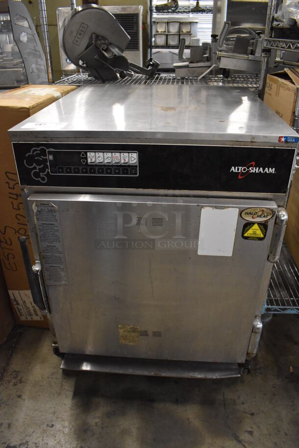 2013 Alto Shaam 767-SK/III Stainless Steel Commercial Undercounter Heated Holding Cabinet on Commercial Casters. 208-240 Volts, 1 Phase. 25.5x31x33