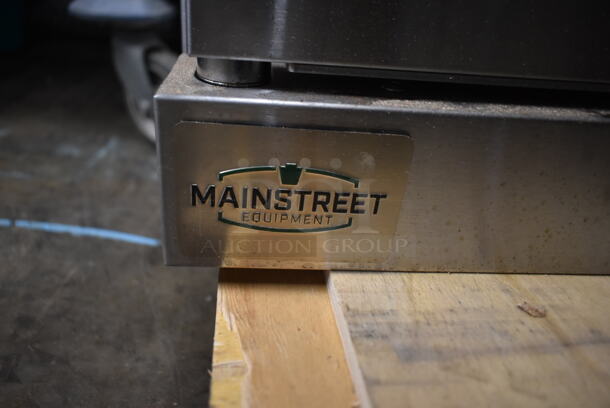 BRAND NEW SCRATCH AND DENT! Mainstreet Stainless Steel Commercial Electric Powered Full Size Convection Oven w/ View Through Doors, Metal Oven Racks and Thermostatic Controls. Comes w/ Metal Legs. 208 Volts, 1/3 Phase. - Image 6 of 7