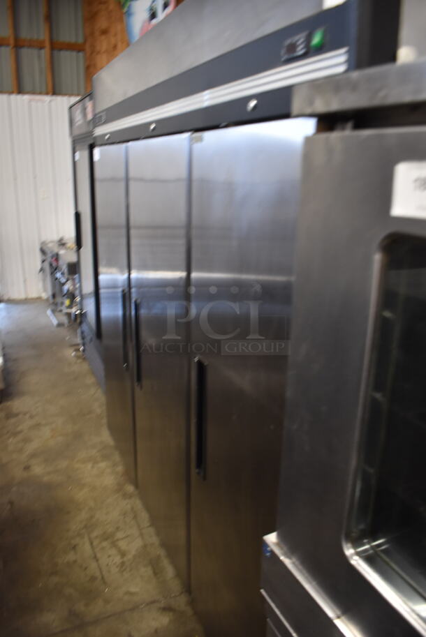 Maxx Cold MXCR-72FD Commercial Stainless Steel Three Solid Door Reach In Cooler With Polycoated Shelves. 115V, 1 Phase. Tested and Working! - Image 3 of 7