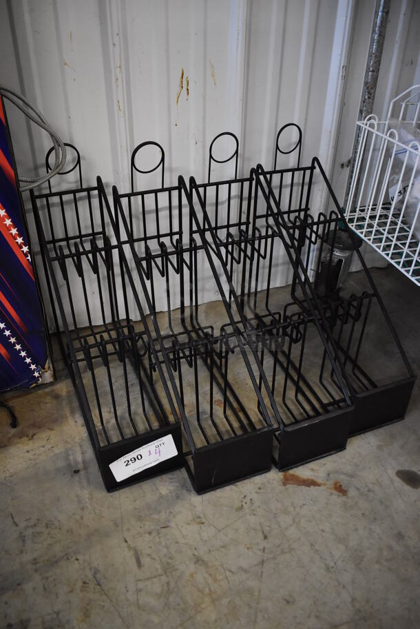 ALL ONE MONEY! Lot of 4 Black Metal Countertop 3 Tier Racks. 5x16x17 - Image 2 of 3