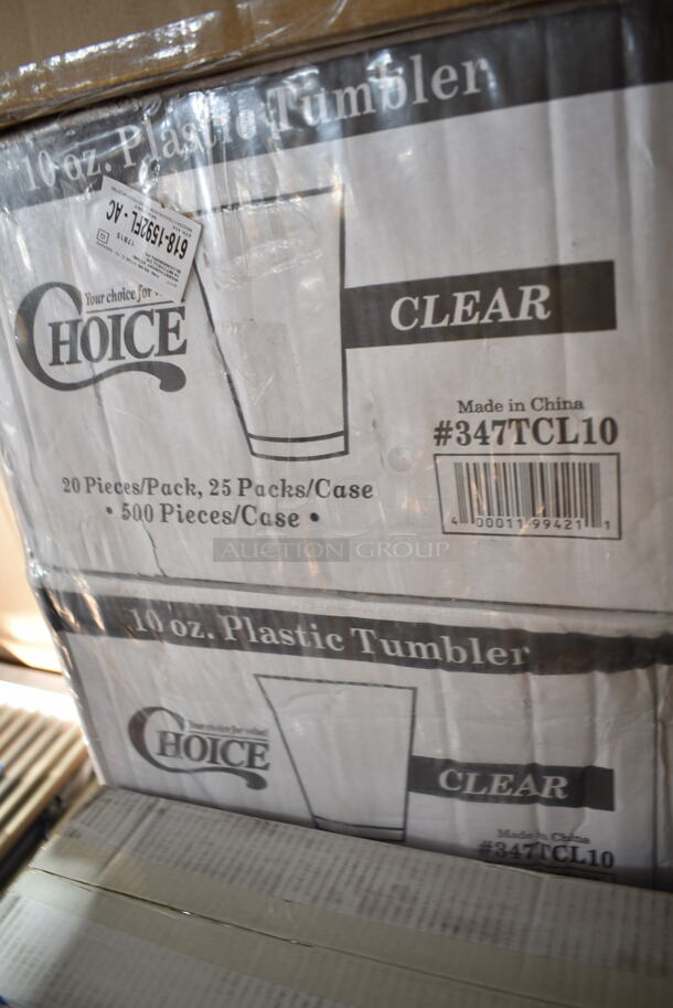 PALLET LOT of 39 BRAND NEW Boxes Including 127RD16COMBO Choice 16 oz. Customizable Microwavable Clear Round Deli Container and Lid Combo Pack - 250/Case, 128HD8COMBO ChoiceHD 8 oz. Microwavable Translucent Plastic Deli Container and Lid Combo Pack - 240/Case, 12 Queen Fitted Sheet, 2 Box 347TCL10 Choice 10 oz. Clear Disposable Plastic Tumbler - 500/Case, 433NHT101H Choice 1/6 Standard Size White "Thank You" Medium-Duty Plastic T-Shirt Bag - 1000/Case, 612P558 Choice 8" Clear Round Plastic Dome Lid - 500/Case, 130BSPOON Choice Medium Weight Black Plastic Teaspoon - 1000/Case, 2 Box 395RPO78 Choice 7" Plates, 5003DNAPRED Creative Converting 591031B Classic Red 3-Ply Paper Dinner Napkin - 250/Case, 66CL500 Greenprint Burger Box, 347RP9WHSS Visions Wave 9" White Plastic Plate - 180/Case, Choice Take Out Lids, Choice 2 oz Portion Cups, 500TW5 Choice 5 oz. Translucent Thin Wall Plastic Cold Cup - 2500/Case, 433SLINERBL Baker's Lane 16" x 24" Full Size Silicone Coated Parchment Paper Bun / Sheet Pan Liner Sheet - 1000/Case. 39 Times Your Bid! - Image 5 of 12