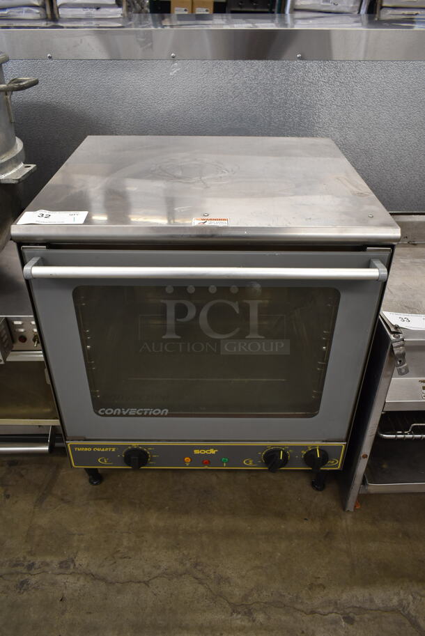 Sodir FC60G Stainless Steel Commercial Countertop Electric Powered Convection Oven. 220 Volts, 1 Phase. 