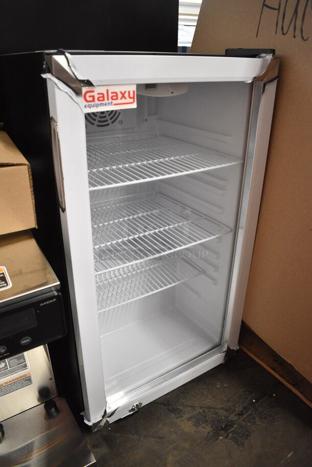BRAND NEW SCRATCH AND DENT! Galaxy 177CRG48 Black Customizable Countertop Display Refrigerated Merchandiser - 3.5 cu ft. 115 Volts, 1 Phase. Tested and Powers On But Does Not Get Cold - Image 3 of 6