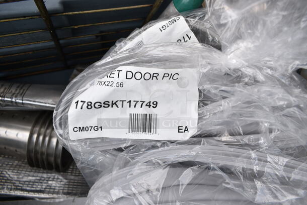 ALL ONE MONEY! Lot of Various Items Including Stainless Steel Drop In Bins, Gaskets and Silverware Cups in Blue Poly Bin - Image 4 of 10