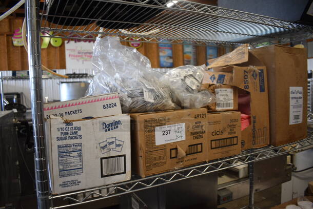 ALL ONE MONEY! Lot of Various Items Including Sugar Packets and Oil - Image 1 of 4