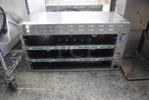 Prince Castle EHB34A Commercial Stainless Steel Electric Free Standing Warming Drawer With 2 Compartments. 208-240V.