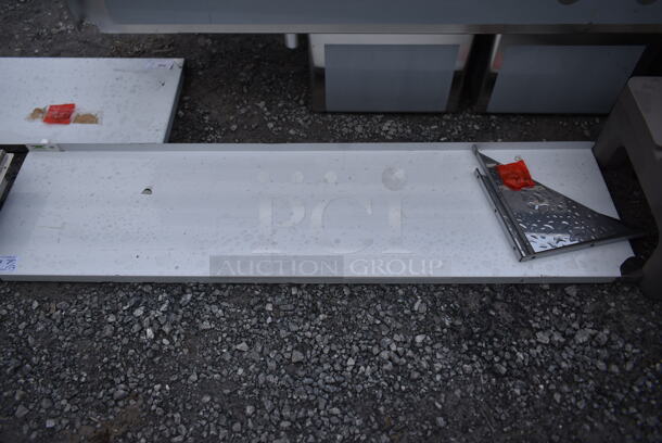 BRAND NEW SCRATCH AND DENT! Regency 600WS1872HD 16 Gauge Stainless Steel 18" x 72" Heavy-Duty Wall Shelf - Image 2 of 6