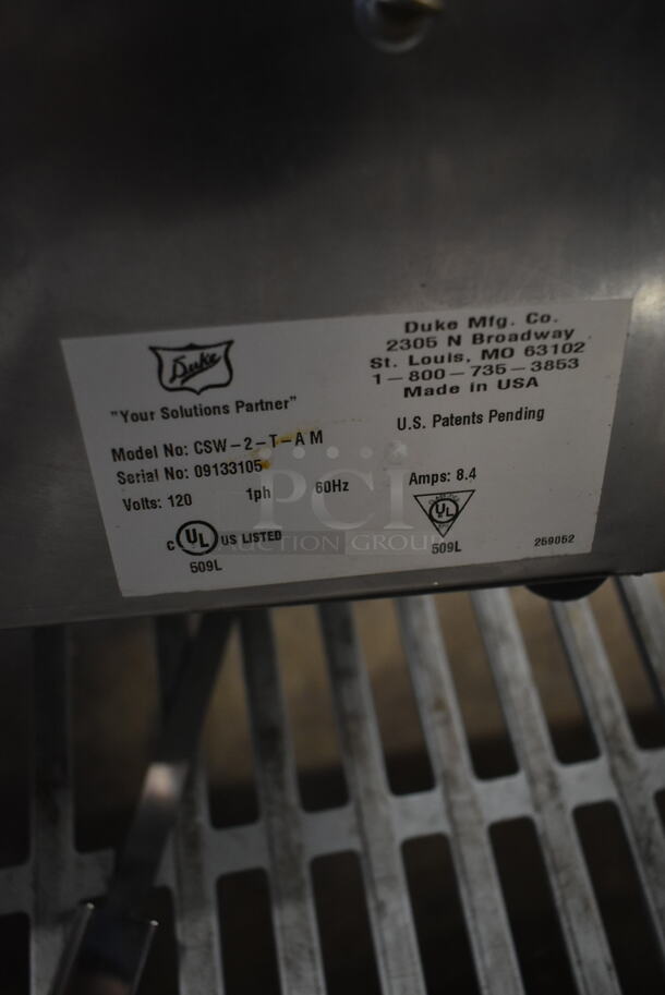 2013 Duke CSW-2-T-AM Stainless Steel Commercial Countertop 2 Well Food Warmer. 120 Volts, 1 Phase. Tested and Working! - Image 4 of 4
