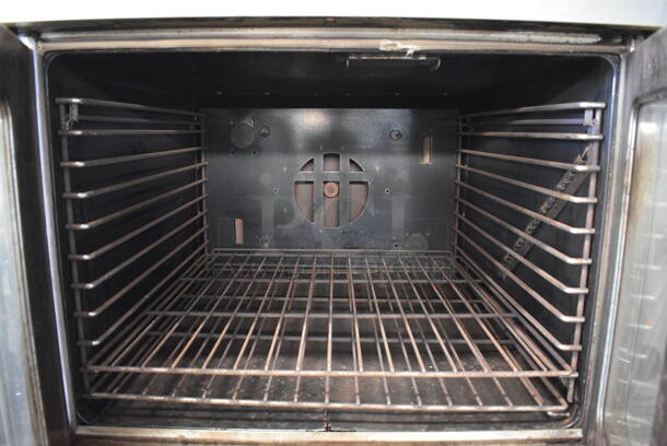 Garland SunFire Stainless Steel Commercial Natural Gas Powered Full Size Convection Oven w/ View Through Doors, Metal Oven Racks and Thermostatic Controls on Stand w/ Commercial Casters. 40x41x63 - Image 4 of 8