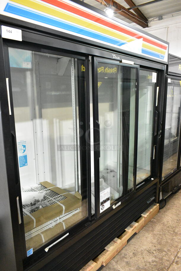 BRAND NEW SCRATCH AND DENT! 2024 True GDM-49 Metal Commercial 3 Door Reach In Cooler Merchandiser w/ Poly Coated Racks. 115 Volts, 1 Phase. Tested and Working! - Image 1 of 7