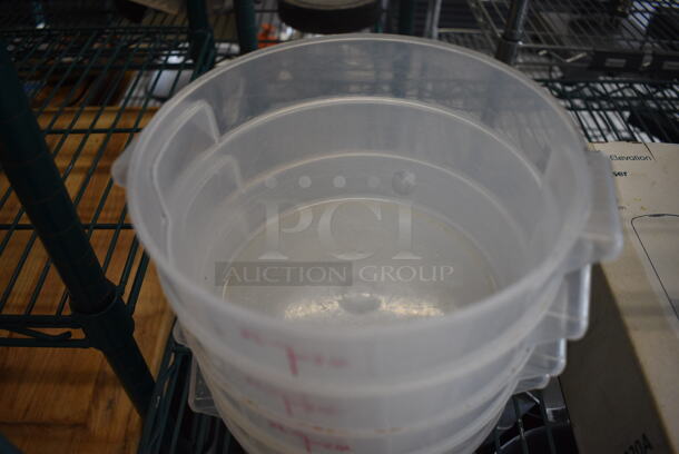 ALL ONE MONEY! Lot of 5 Poly 2 Quart Containers. 8x7x4.5 - Image 2 of 3