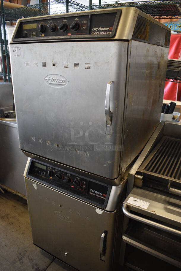 Hatco Chef System S2 Stainless Steel Commercial Double Deck Cook N Hold Oven on Commercial Casters. 208 Volts, 1 Phase. 26x33x66. - Image 2 of 6