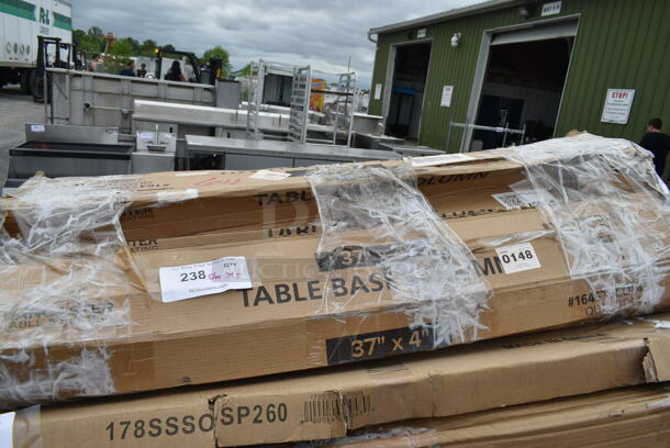 5 BRAND NEW SCRATCH AND DENT! Lancaster Table & Seating 164STBCOL437 37 1/2" x 4" Bar Height Table Base Column for Stamped Steel Line. 5 Times Your Bid! - Image 2 of 4