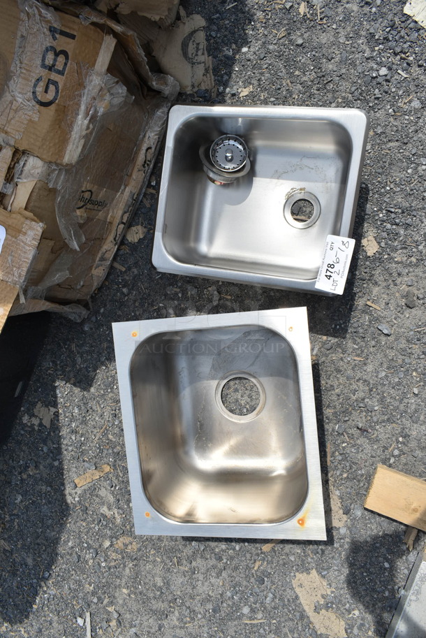 2 BRAND NEW SCRATCH AND DENT! Stainless Steel Single Bay Drop In Sinks. 2 Times Your Bid!  - Image 1 of 8
