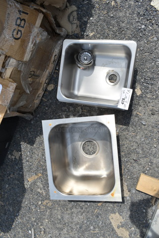 2 BRAND NEW SCRATCH AND DENT! Stainless Steel Single Bay Drop In Sinks. 2 Times Your Bid! 