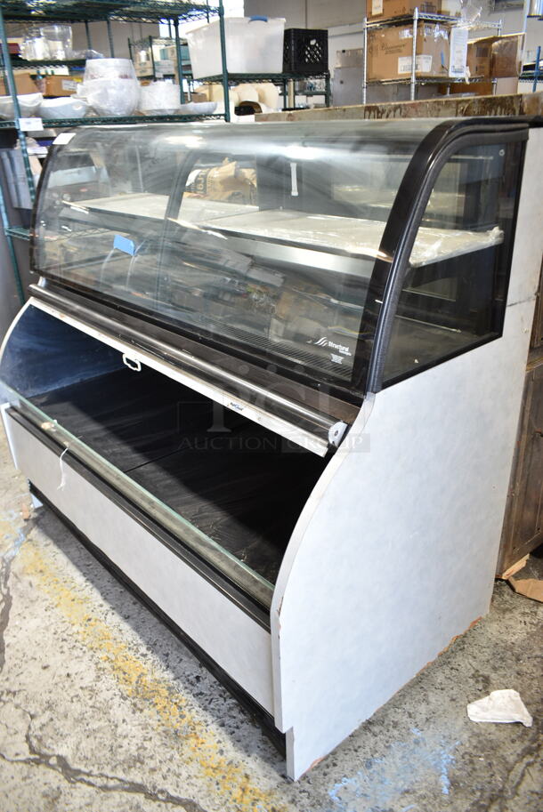 Structural Concepts Oasis HMBC5 Metal Commercial Floor Style Black 63" Refrigerated Dual Service Merchandiser Case. 115/230 Volts, 1 Phase.  - Image 2 of 6