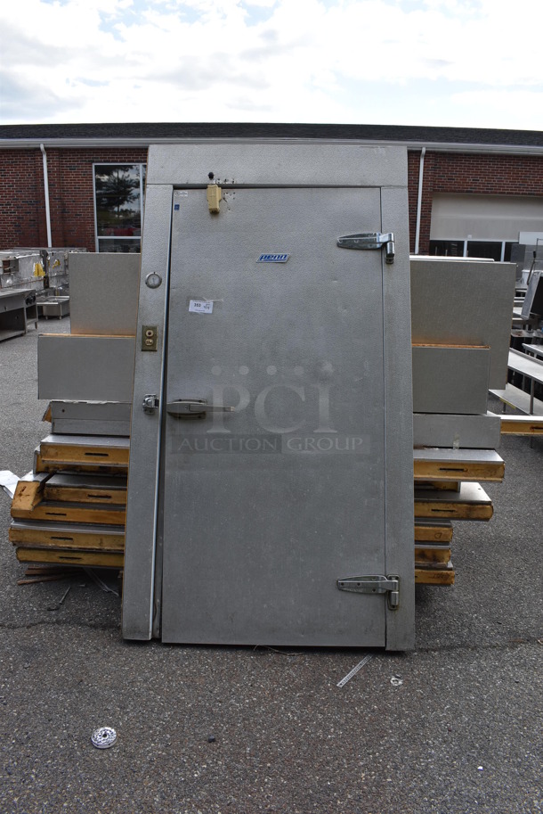 6'x8' Penn Walk In Cooler Box w/ Copeland RST80C1E-TA5-150 200-230 Volt, 3 Phase Compressor and Trenton TPLP211MAS1BR6 115 Volt, 1 Phase Condenser. Picture of the Unit Before Removal Is Included In the Listing. - Image 2 of 9