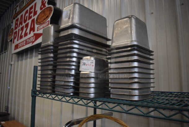 ALL ONE MONEY! Lot of Stainless Steel Drop in Bins - Various Sizes Including 1/3 1/6 1/9 Pans - Image 3 of 3