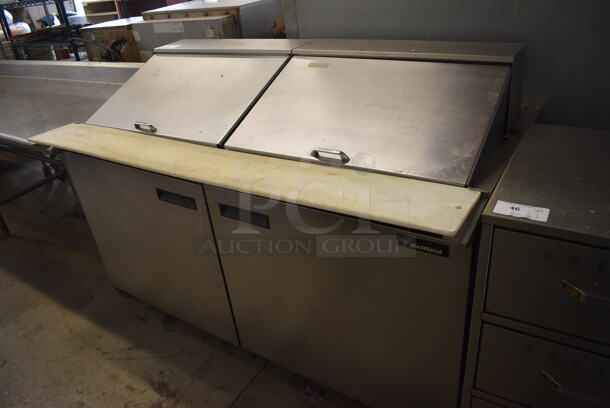 Delfield Model 4464N-24M Stainless Steel Commercial Sandwich Salad Prep Table Bain Marie Mega Top w/ Cutting Board on Commercial Casters. 115 Volts, 1 Phase. 65x36x46. Tested and Working! - Image 2 of 9