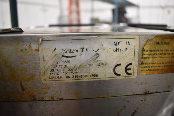 Avantco P88SG Stainless Steel Commercial Countertop Double Panini Press. 120 Volts, 1 Phase. 23x18x8. Tested and Working! - Image 6 of 6