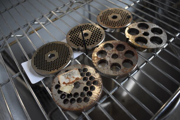 6 Metal Meat Grinder Plates. 2.75x2.75x0.5. 6 Times Your Bid! - Image 3 of 5