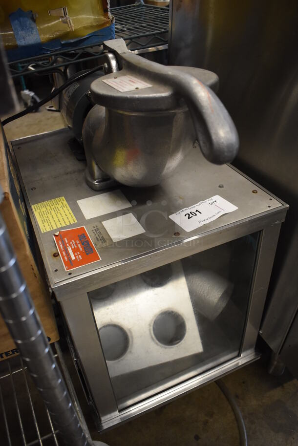 Metal Commercial Countertop Electric Powered Ice Shaver for Sno Cones. 115 Volts, 1 Phase. 15x25x29. Tested and Working! - Image 3 of 7