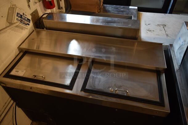 Glastender ST48-B Stainless Steel Commercial Back Bar Bottle Cooler w/ 2 Sliding Lids. 115 Volts, 1 Phase. Tested and Working! - Image 2 of 5