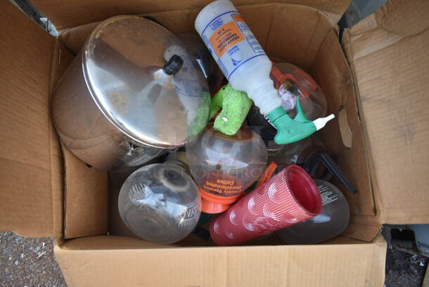 ALL ONE MONEY! Lot of Various Items Including Metal Pot, Spray Bottle and Coffee Pots