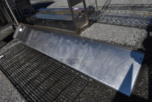 Stainless Steel Shelf w/ Wall Mount Brackets. 84x12x12 - Image 2 of 3