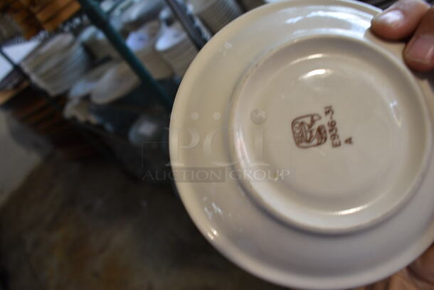 9 White Ceramic Saucers. 5.5x5.5x1. 9 Times Your Bid! - Image 2 of 3