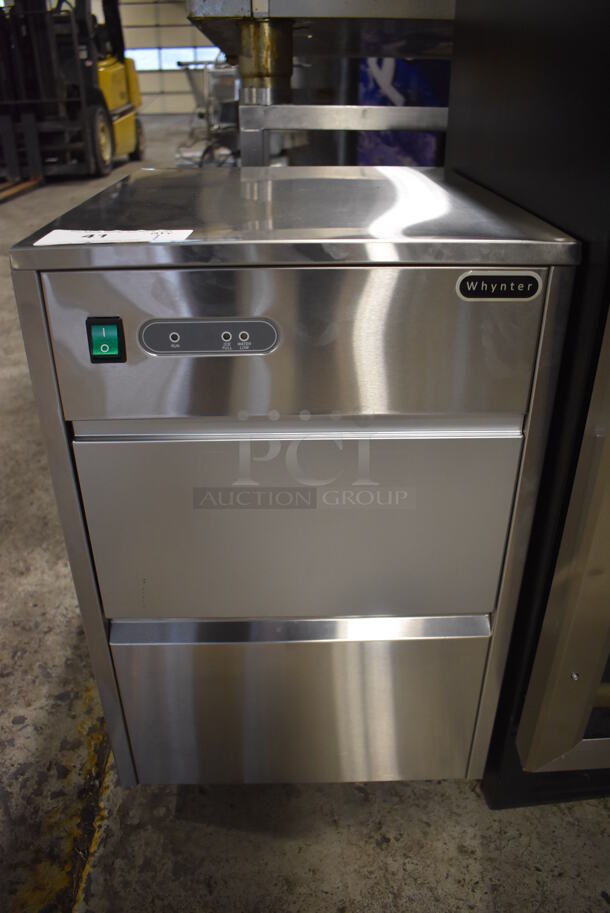 BRAND NEW SCRATCH AND DENT! Whynter FIM-450HS Stainless Steel Commercial Self Contained Ice Machine. 115 Volts, 1 Phase. 15x18.5x23. Tested and Working!