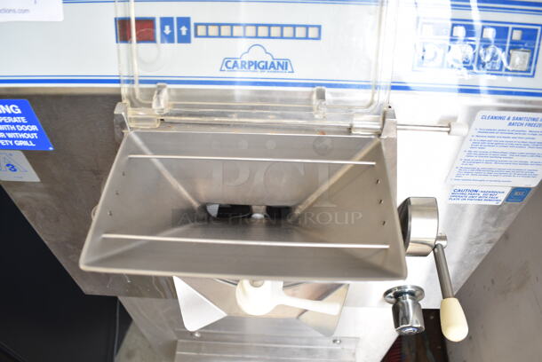Carpigiani LB-502G Stainless Steel Commercial Water Cooled Floor Style Batch Freezer on Commercial Casters. 208/230 Volts, 3 Phase. - Image 5 of 9