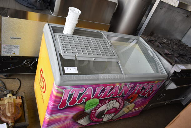 AHT RIO S 125 Metal Commercial Ice Cream Treat Freezer Merchandiser on Commercial Casters. 120 Volts, 1 Phase. Tested and Working! - Item #1116621