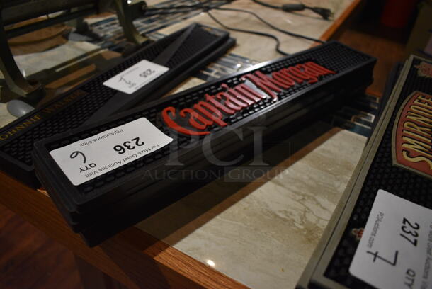 6 Captain Morgan Black Bar Mats. 20.5x3.5x0.5. 6 Times Your Bid! (bar) - Image 3 of 3