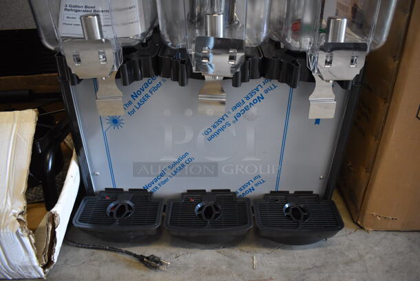 BRAND NEW SCRATCH AND DENT! Avantco COLDREAM 3M Stainless Steel Commercial Countertop 3 Hopper Refrigerated Beverage Machine. 120 Volts, 1 Phase. 23x16x27. Tested and Working! - Image 4 of 6