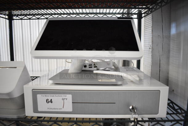 Clover Model S503 14" POS Monitor, Clover Model P501 Printer and Metal Cash Drawer - Image 3 of 5