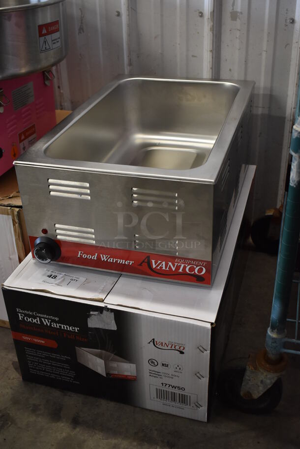 IN ORIGINAL BOX! Avantco 177W50 Stainless Steel Commercial Countertop Food Warmer. 120 Volts, 1 Phase. 14.5x23x9. Tested and Working! - Image 3 of 5
