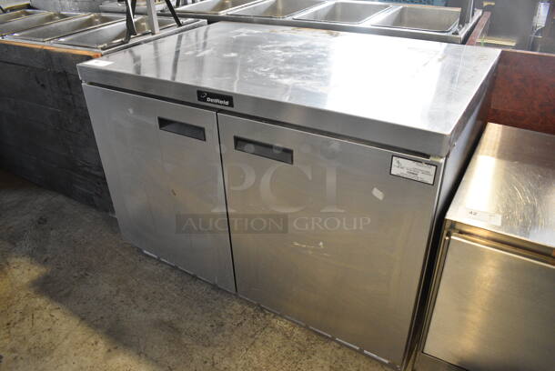 Delfield Model UC4448N Stainless Steel Commercial 2 Door Undercounter Cooler on Commercial Casters. 115 Volts, 1 Phase. 48x31.5x34. Tested and Working! - Image 2 of 6